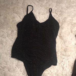 Sparkly black Bodysuit etiquette boutique